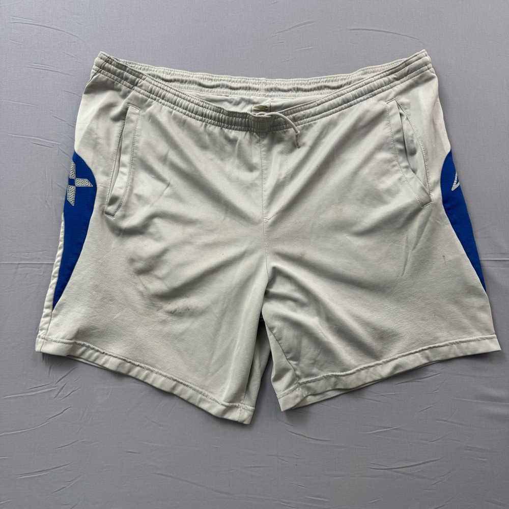Umbro Climate Control Mens Athletic Shorts Gray Blue Mesh Side Panels XL